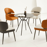 OT01 Minimalist Office Sintered Stone Round Coffee Side Table - Gavisco Office Furniture